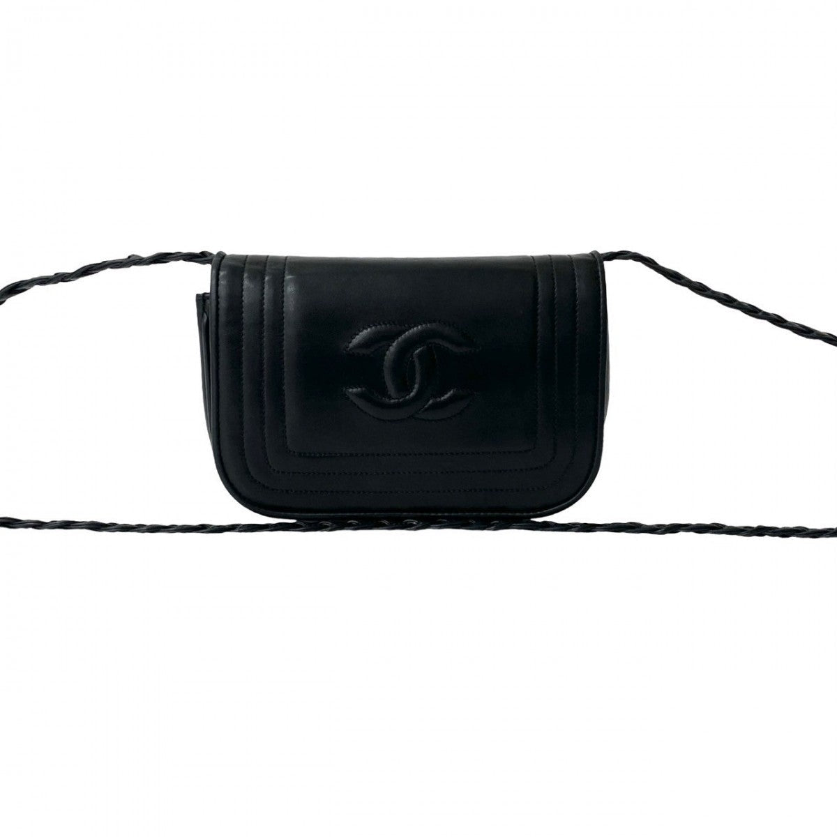 CHANEL – Lambskin Shoulder Bag – COCO Mark – Vintage 0-Series (1986–1988) – 100% Authentic ✨ Previously Owned Excellent Condition ~74% Off MSRP