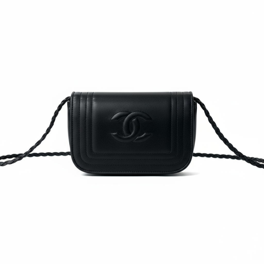 CHANEL – Lambskin Shoulder Bag – COCO Mark – Vintage 0-Series (1986–1988) – 100% Authentic ✨ Previously Owned Excellent Condition ~74% Off MSRP