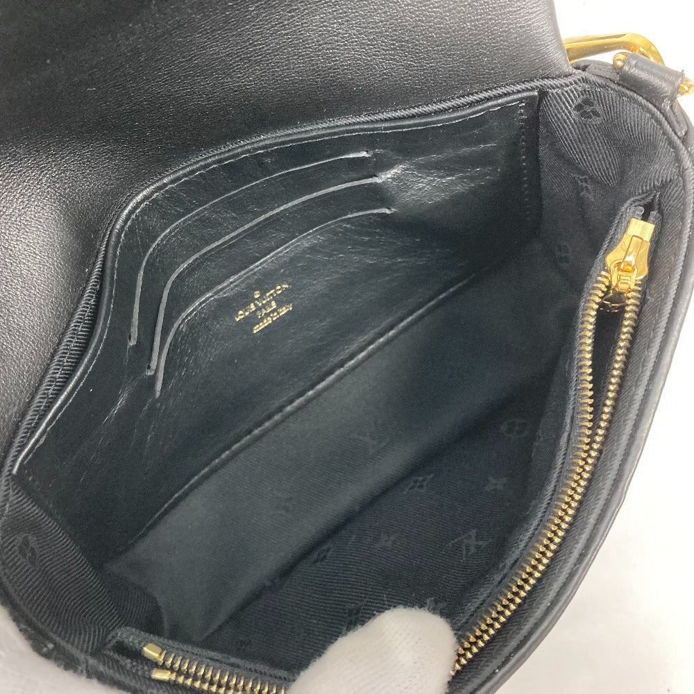 LOUIS VUITTON – Shoulder Bag – Monogram Bubblegram Wallet on Strap – Black Leather – 100% Authentic ✨Previously Owned Excellent Condition ~38% Off MSRP