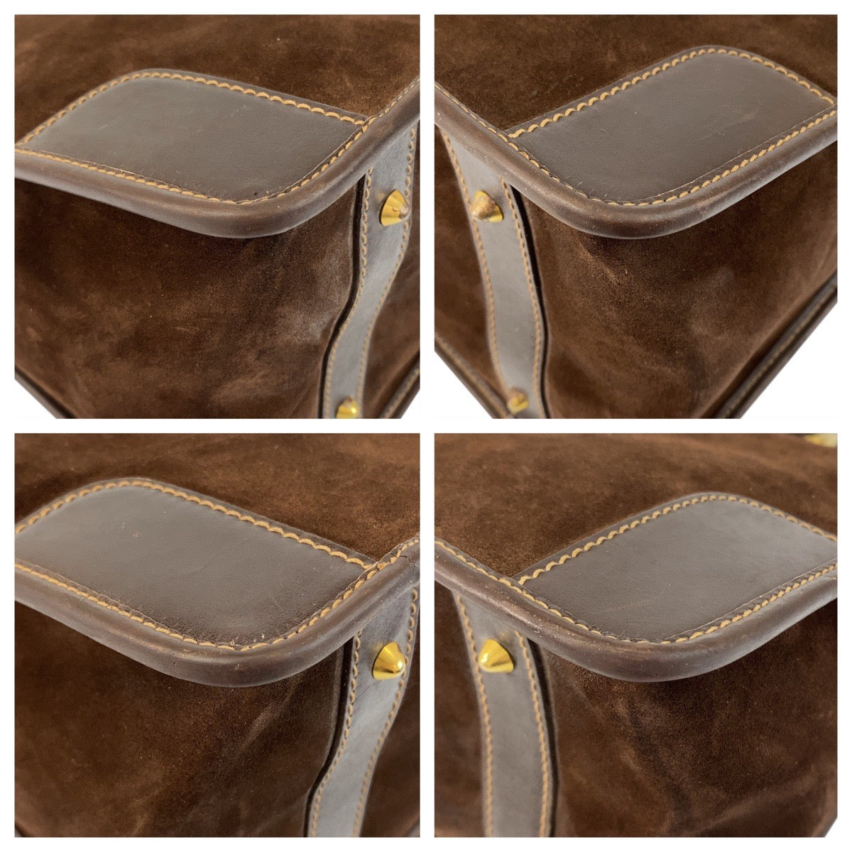 GUCCI – Sherry Line 2-Way Handbag / Tote – Suede &amp; Leather – Brown with Gold Hardware – Modern Collection – 100% Authentic ✨Previously Owned Excellent Condition ~41% Off MSRP