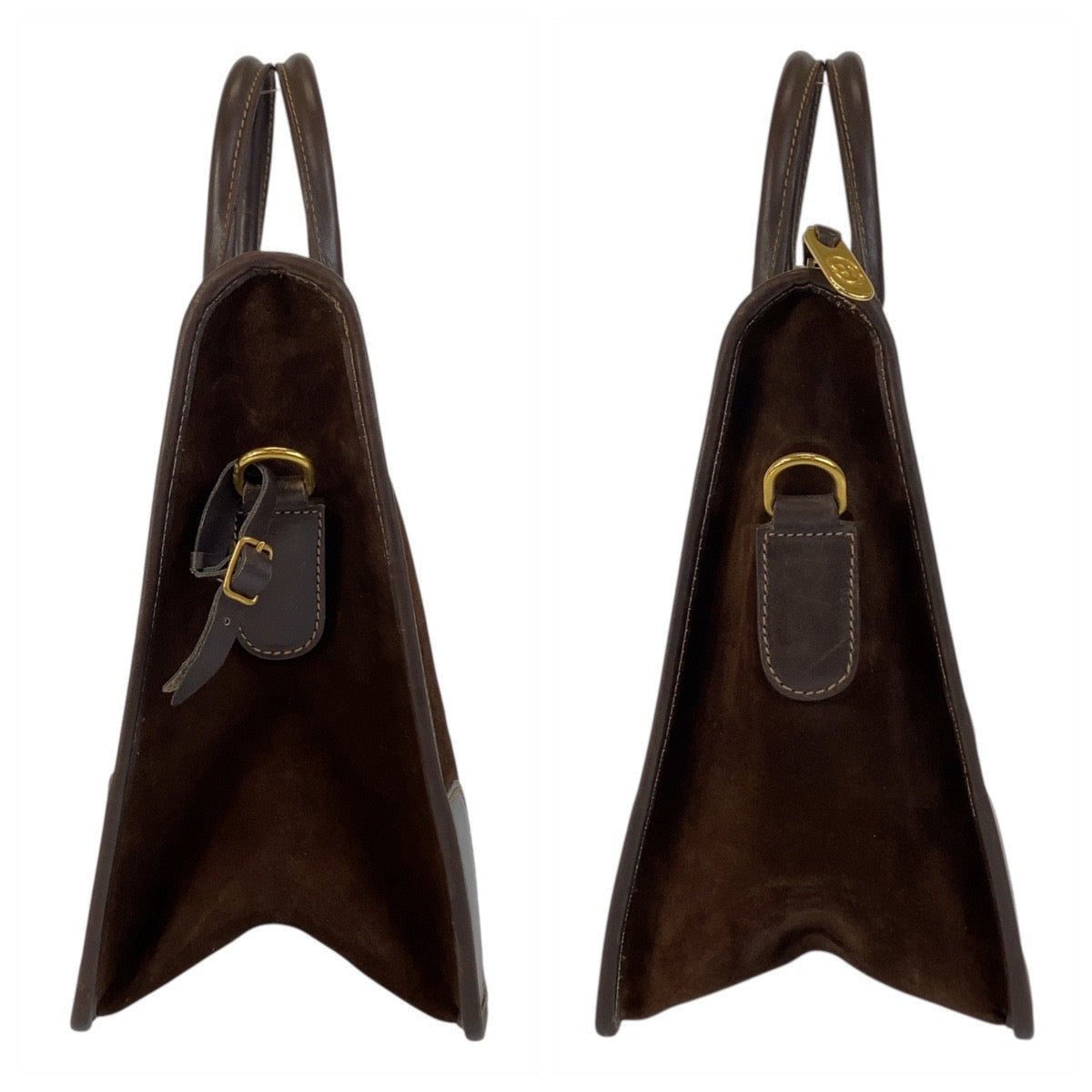 GUCCI – Sherry Line 2-Way Handbag / Tote – Suede &amp; Leather – Brown with Gold Hardware – Modern Collection – 100% Authentic ✨Previously Owned Excellent Condition ~41% Off MSRP