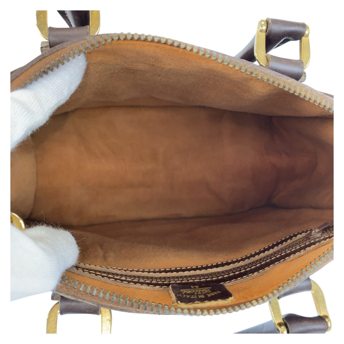 GUCCI – Sherry Line 2-Way Handbag / Tote – Suede &amp; Leather – Brown with Gold Hardware – Modern Collection – 100% Authentic ✨Previously Owned Excellent Condition ~41% Off MSRP