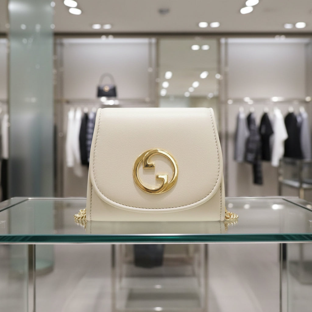 GUCCI – Blondy Chain Wallet – White Leather – Italy – 100% Authentic ✨Previously Owned Pristine Condition ~34% Off MSRP