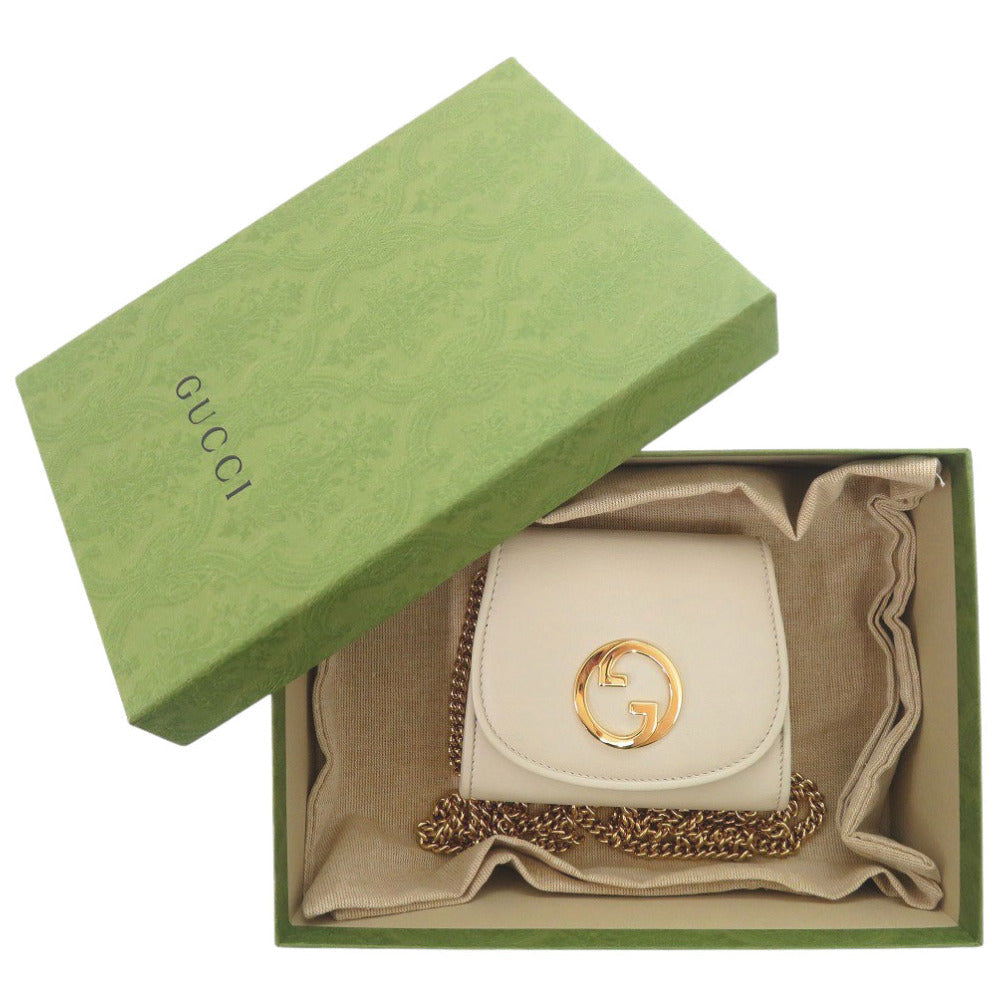 GUCCI – Blondy Chain Wallet – White Leather – Italy – 100% Authentic ✨Previously Owned Pristine Condition ~34% Off MSRP