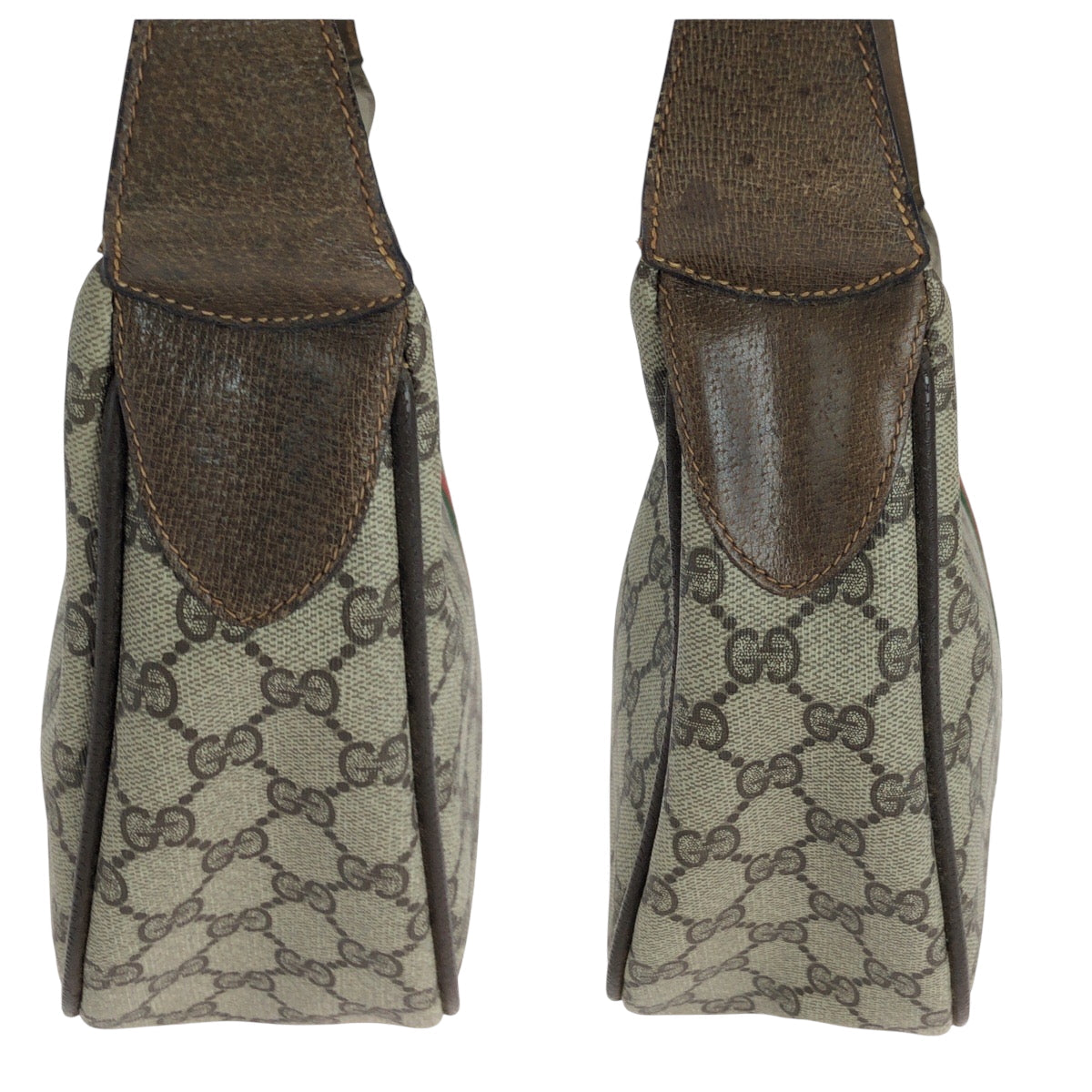 GUCCI – Sherry Line Old Gucci Shoulder Bag – GG Supreme Canvas Beige – Italy – 100% Authentic ✨Previously Owned Very Good Condition ~68% Off MSRP