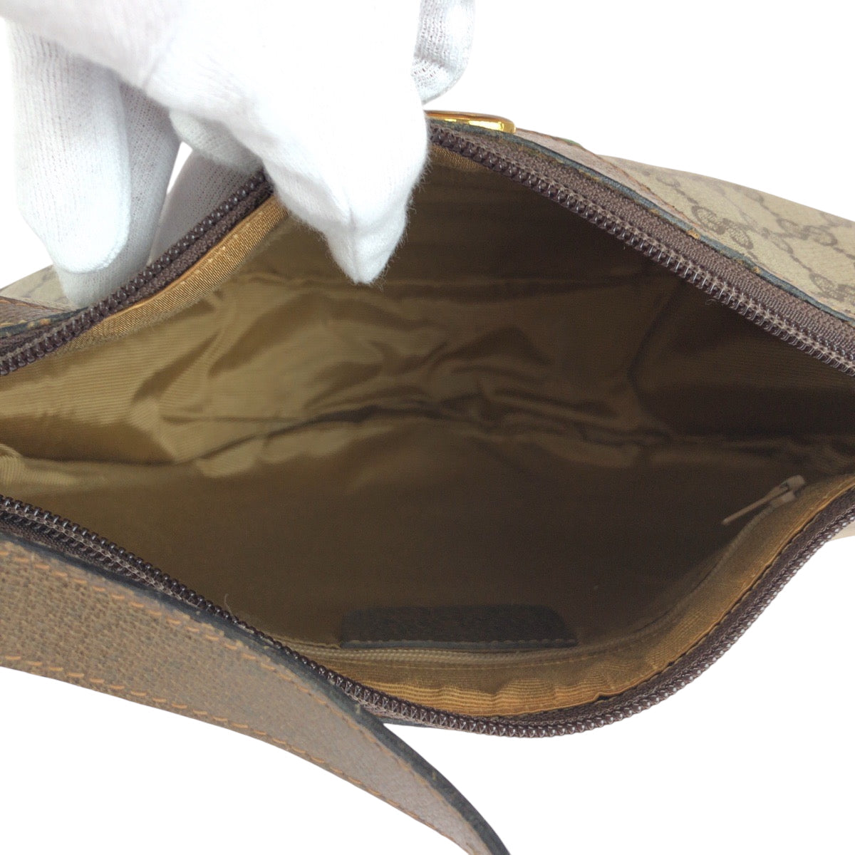 GUCCI – Sherry Line Old Gucci Shoulder Bag – GG Supreme Canvas Beige – Italy – 100% Authentic ✨Previously Owned Very Good Condition ~68% Off MSRP