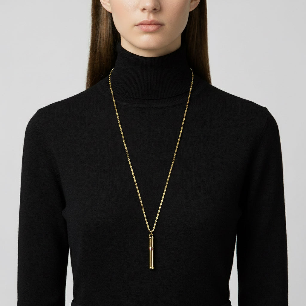 GUCCI – Gold-Plated Perfume Bottle Necklace – Sherry Line – Long 76cm Length – 100% Authentic ✨Previously Owned Excellent Condition ~