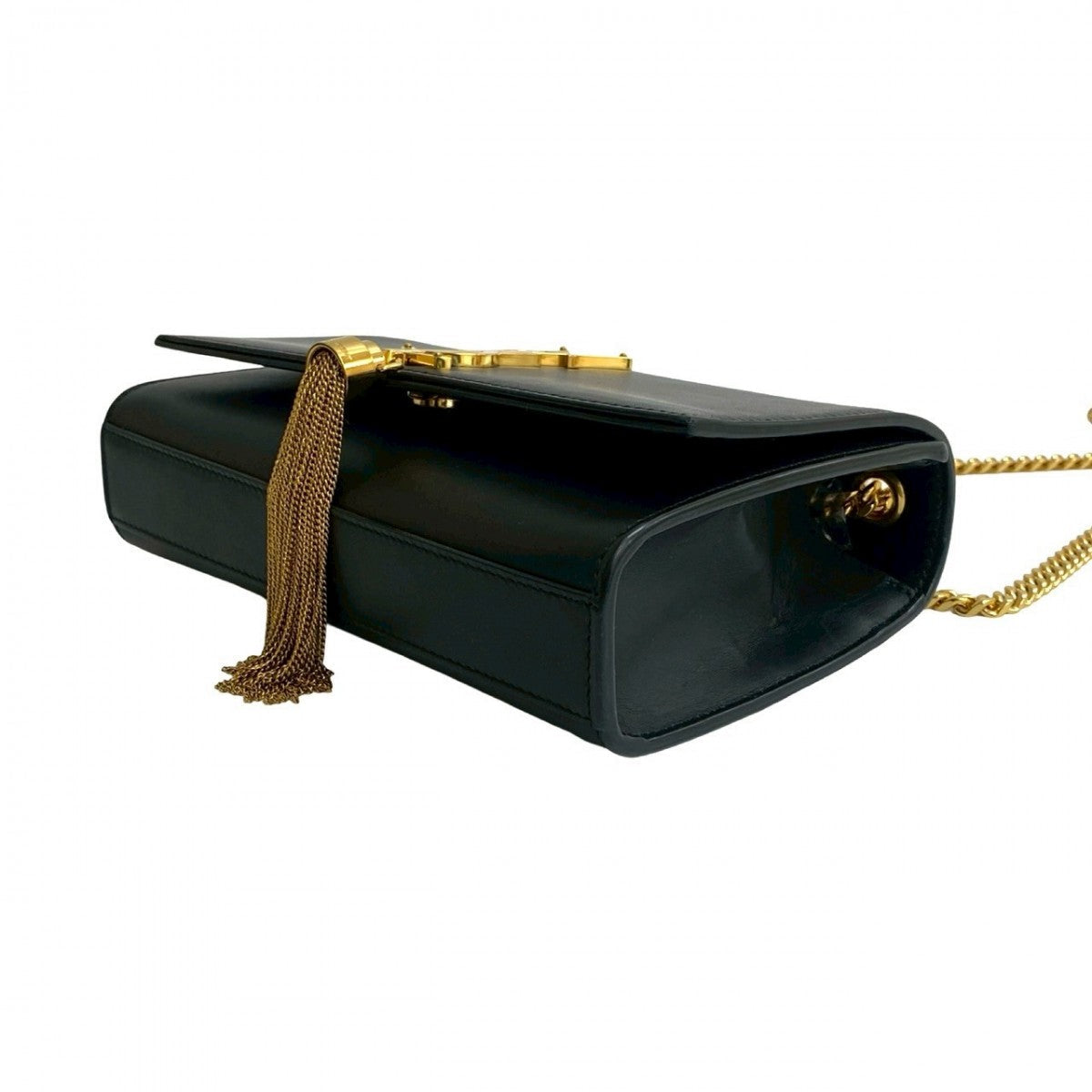 YVES SAINT LAURENT – Cassandra YSL Logo Shoulder Bag – Black Leather – Italy – 100% Authentic ✨Previously Owned Very Good Condition ~41% Off MSRP