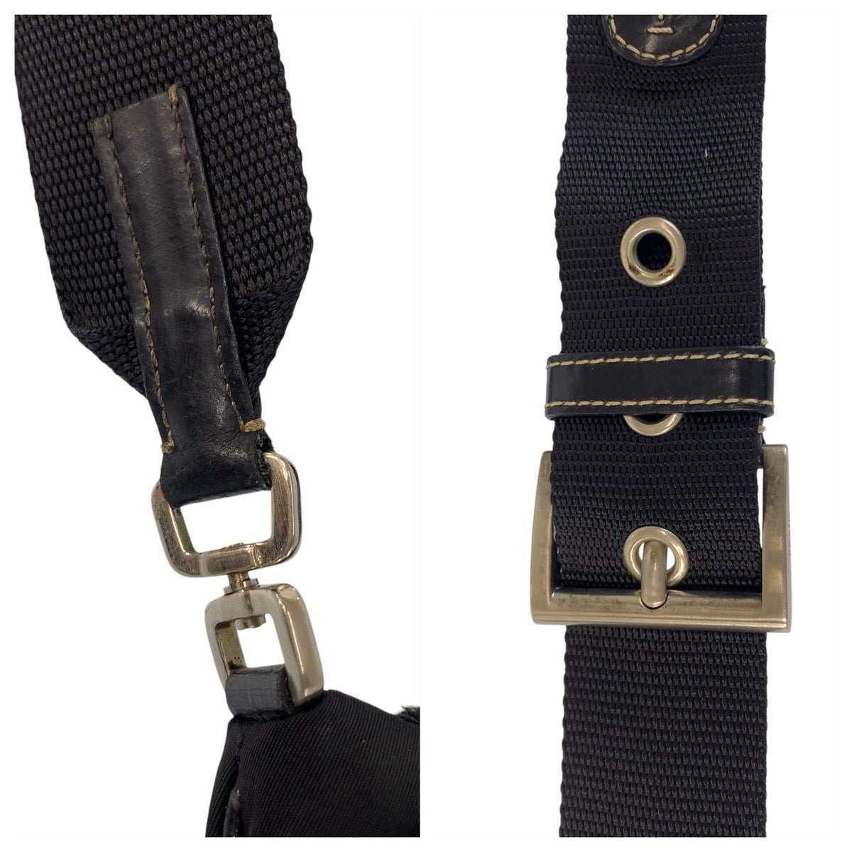 PRADA – Triangle Logo Pochette Shoulder Bag – Black Nylon Leather – Italy – 100% Authentic ✨Previously Owned Excellent Condition ~44% Off MSRP