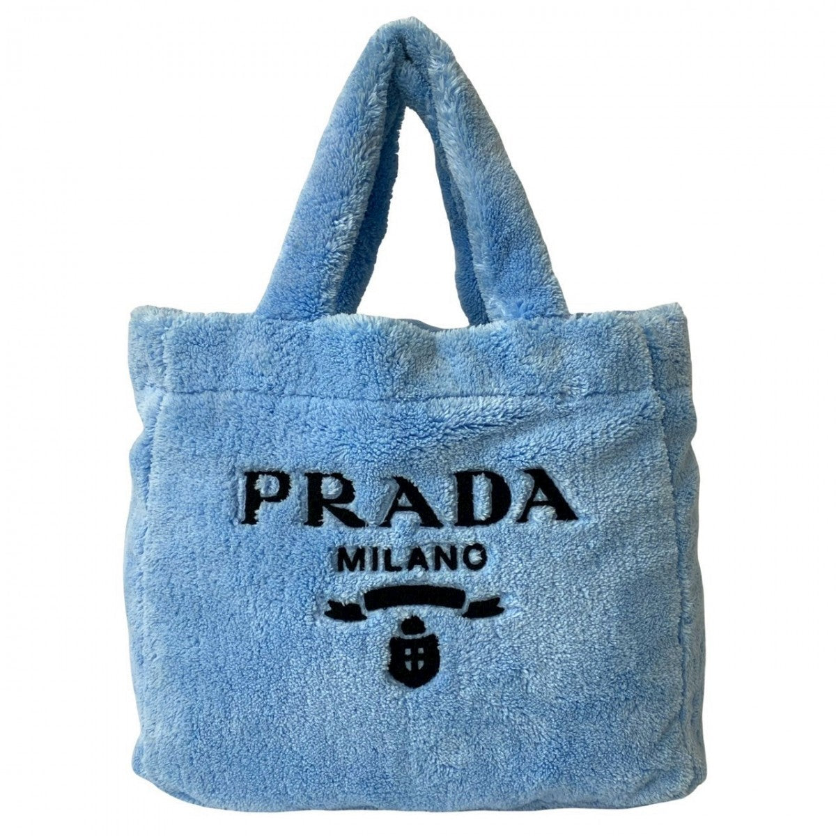 PRADA – Terry Tote Bag (Pile Towel) with Triangle Logo – Blue – 100% Authentic ✨Previously Owned Very Good Condition ~40% Off MSRP