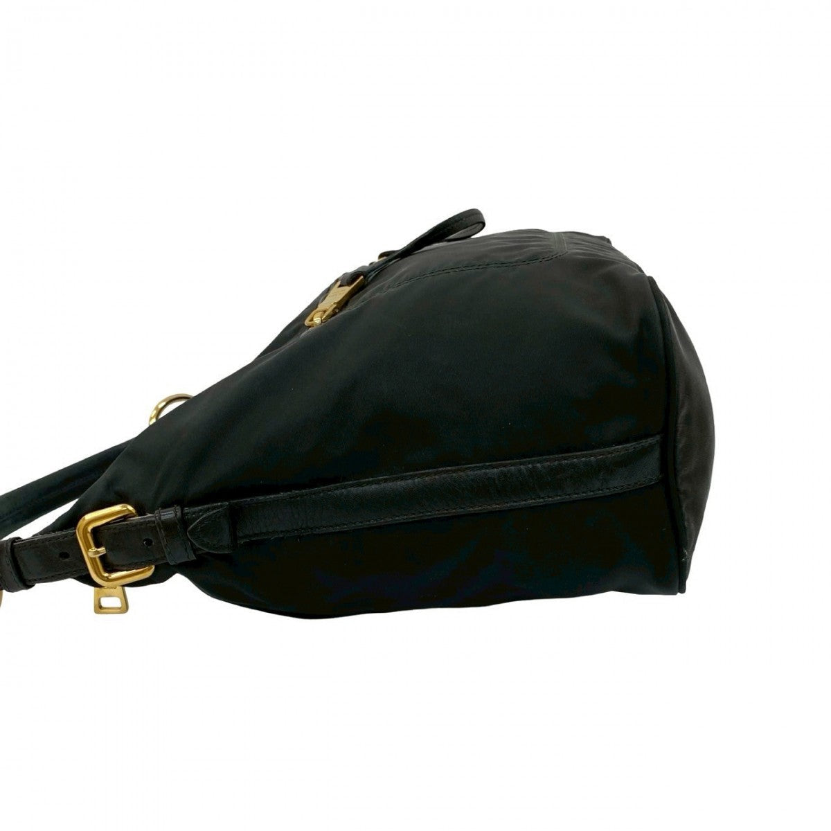 PRADA – Nylon &amp; Leather Shoulder Bag with Triangle Logo – Black – 100% Authentic ✨Previously Owned Very Good Condition ~38% Off MSRP