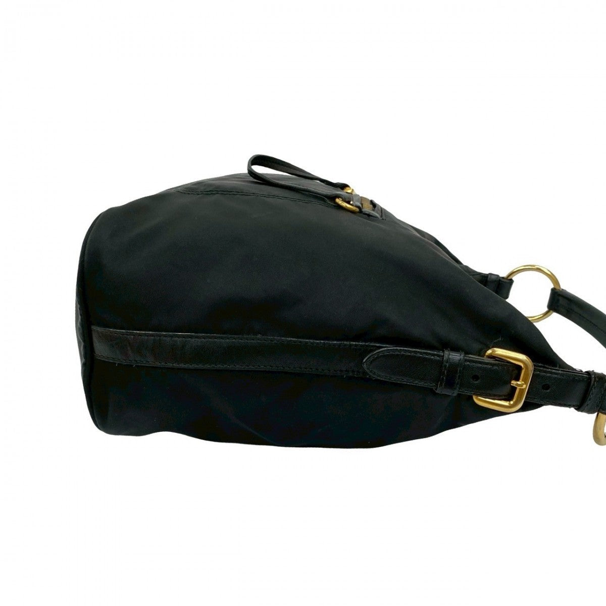 PRADA – Nylon &amp; Leather Shoulder Bag with Triangle Logo – Black – 100% Authentic ✨Previously Owned Very Good Condition ~38% Off MSRP