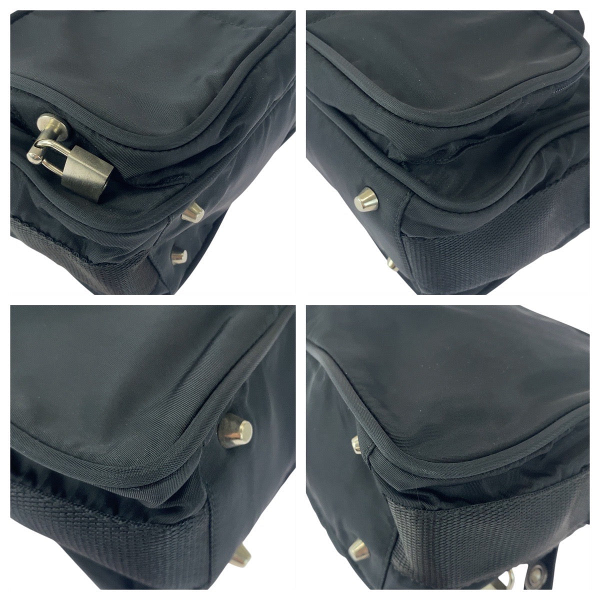 PRADA – Nylon Shoulder Bag with Triangle Logo – Black with Silver Hardware – 100% Authentic ✨Previously Owned Very Good Condition ~38% Off MSRP