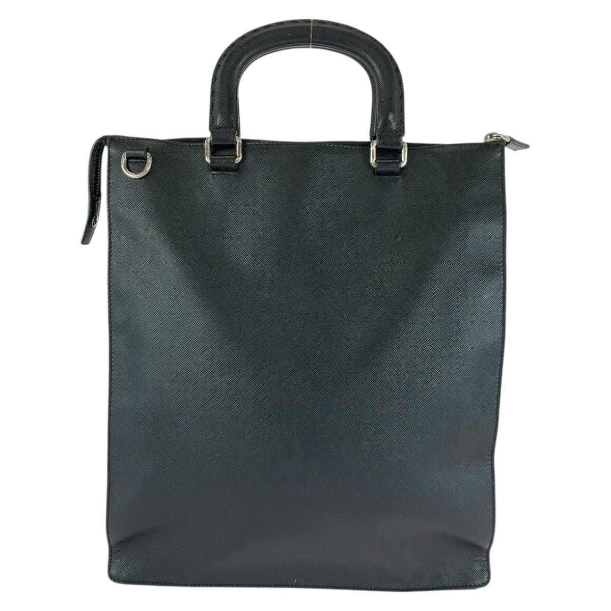 PRADA – Saffiano Leather Triangle Logo Tote Bag – Black – Men’s Business / Briefcase Style – 100% Authentic ✨Previously Owned Very Good Condition ~36% Off MSRP