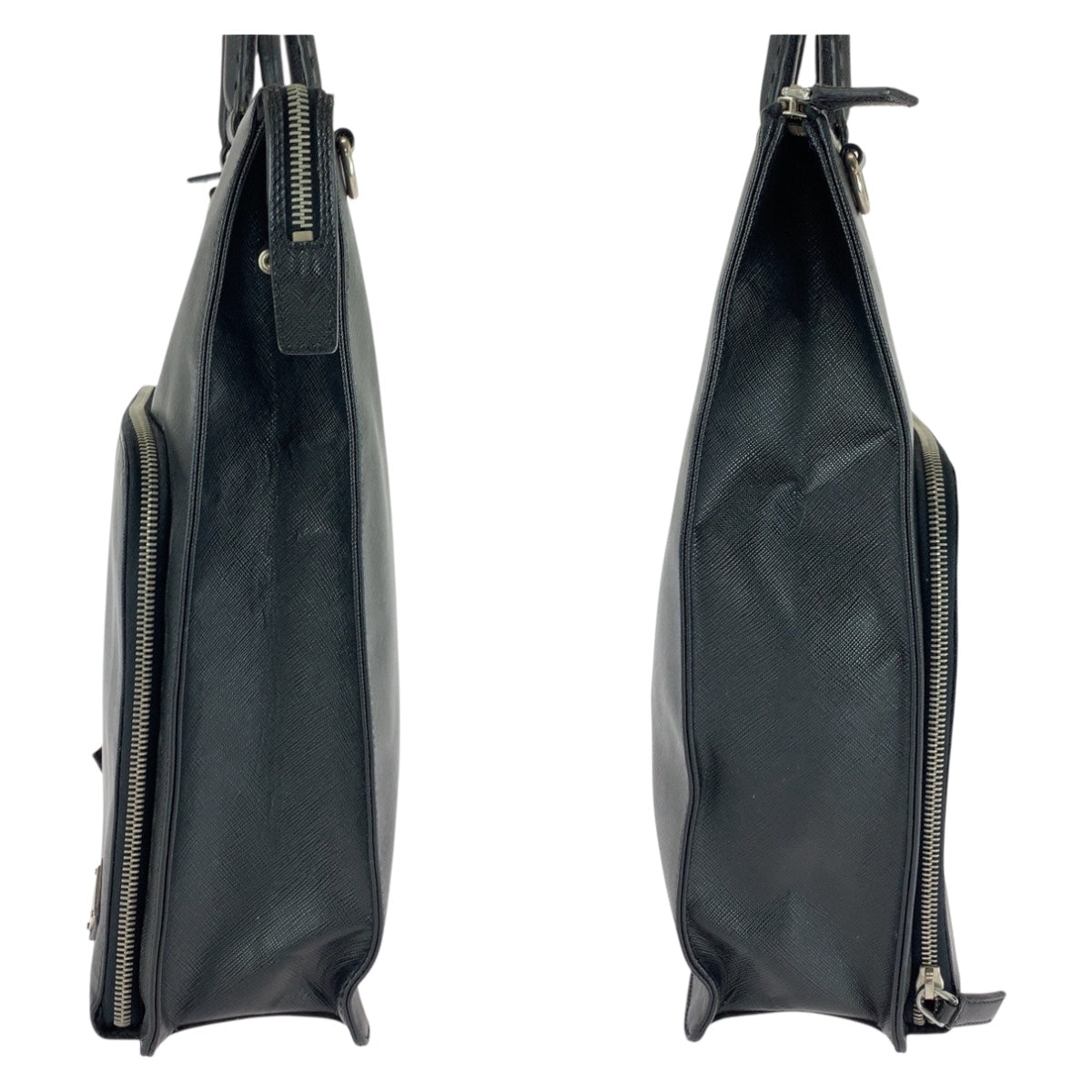 PRADA – Saffiano Leather Triangle Logo Tote Bag – Black – Men’s Business / Briefcase Style – 100% Authentic ✨Previously Owned Very Good Condition ~36% Off MSRP