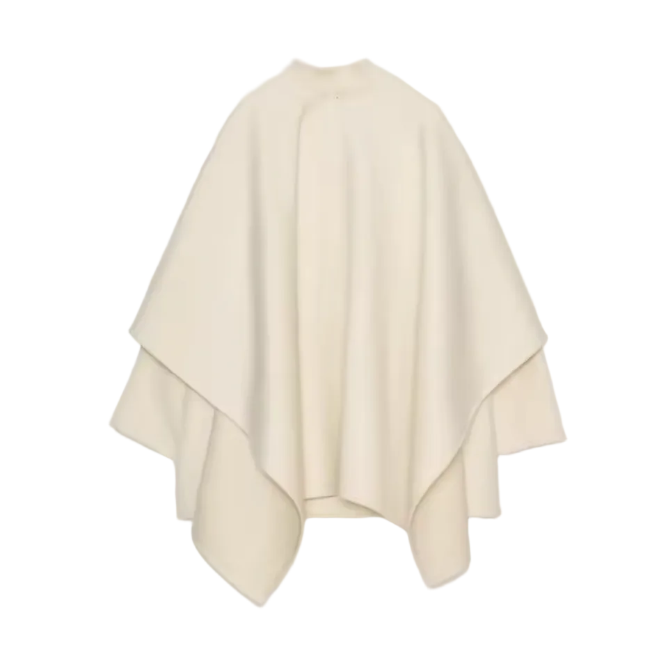 Shawl Collar Cape Jacket – Loose Fit Wool | Coats & Jackets