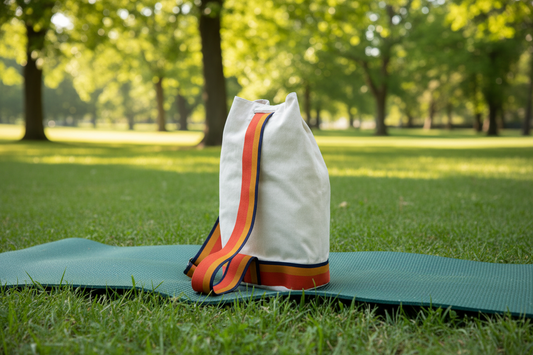 Hermès Cavalier Canvas Shoulder Bag Natural Multicolor Stripe Pe-Owned – Very Good Condition | L’LUXE Authentic’s