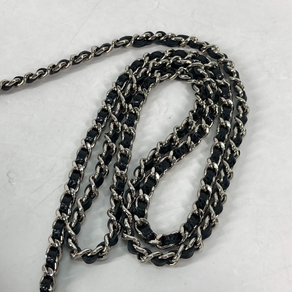 CHANEL Chain Wallet in Black Quilted Caviar Leather Vintage