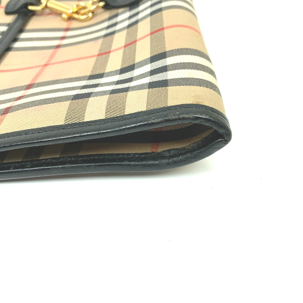 Burberry Logo Check Clutch Bag