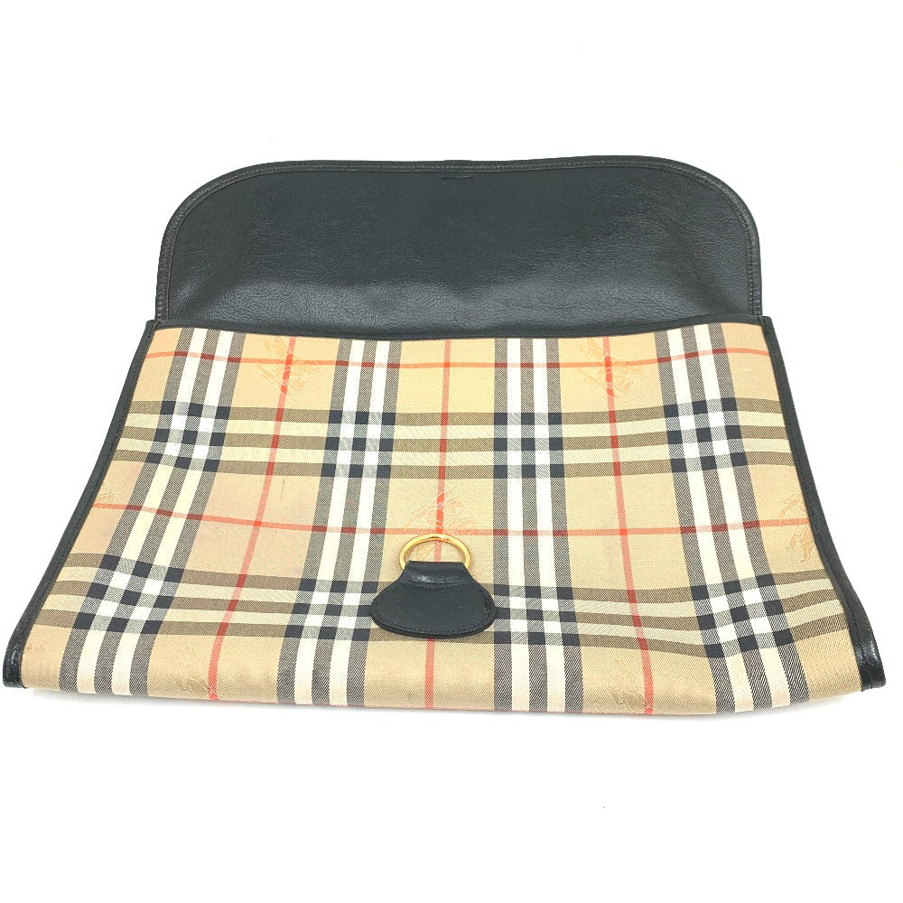 Burberry Logo Check Clutch Bag