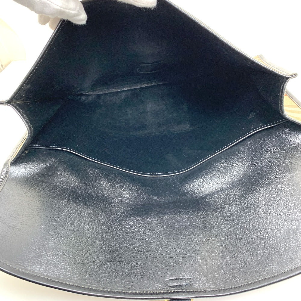 Burberry Logo Check Clutch Bag