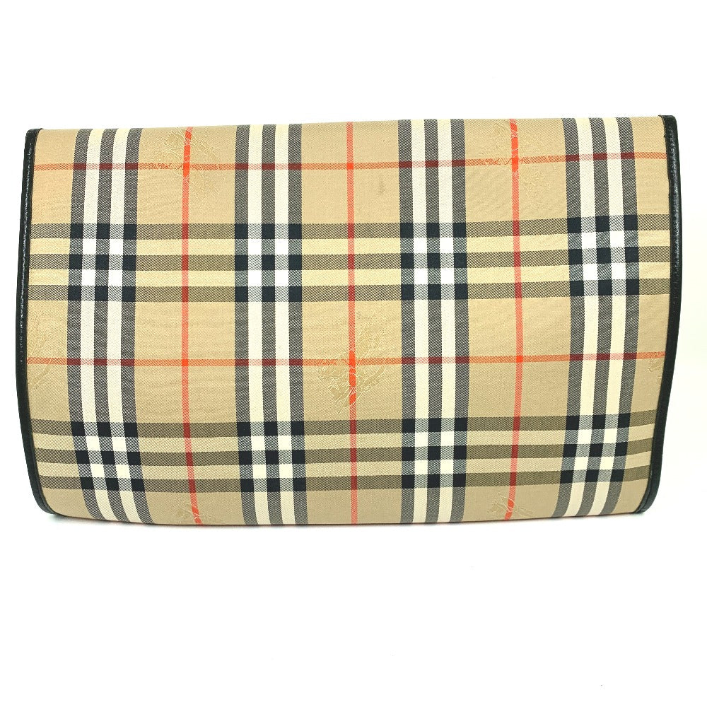 Burberry Logo Check Clutch Bag