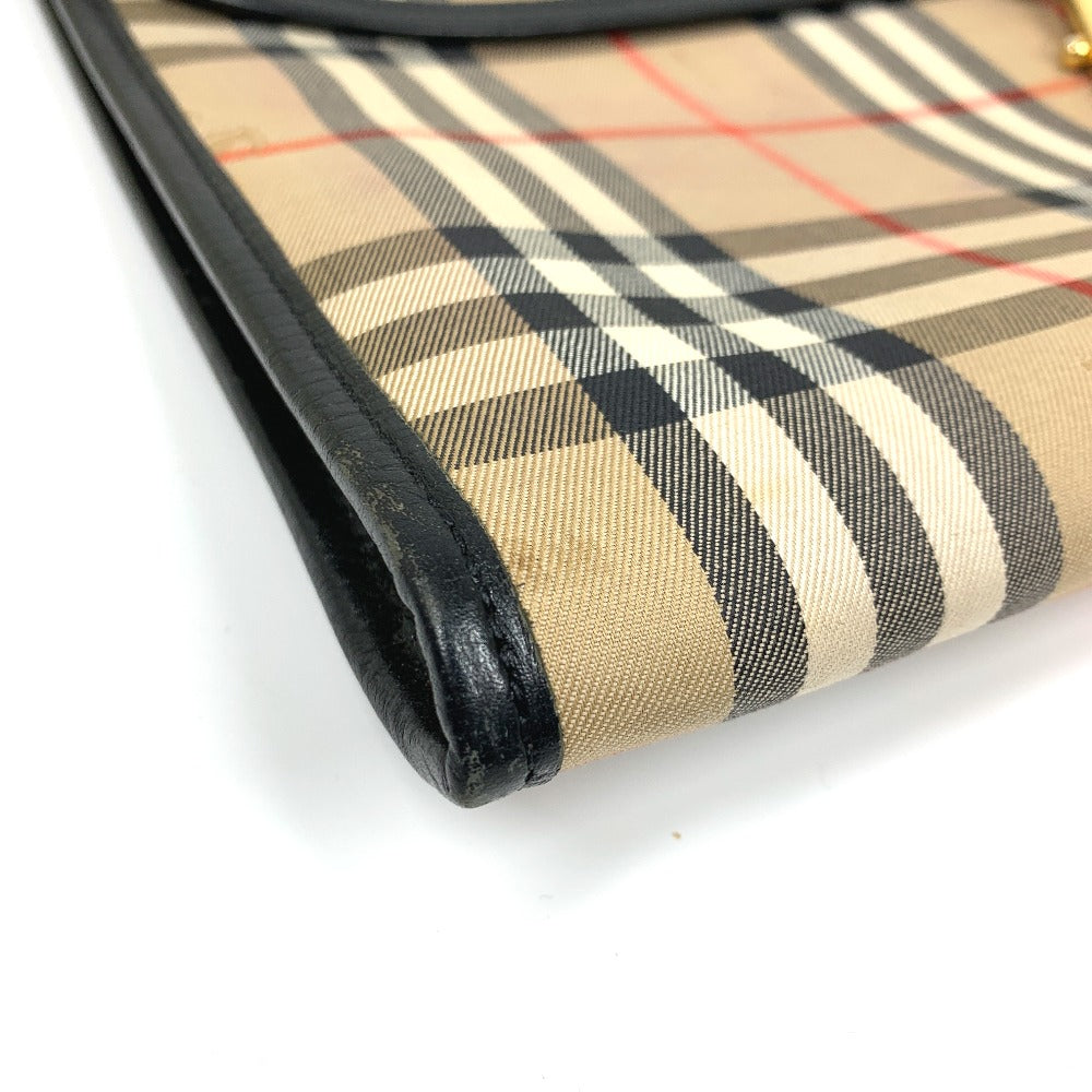 Burberry Logo Check Clutch Bag