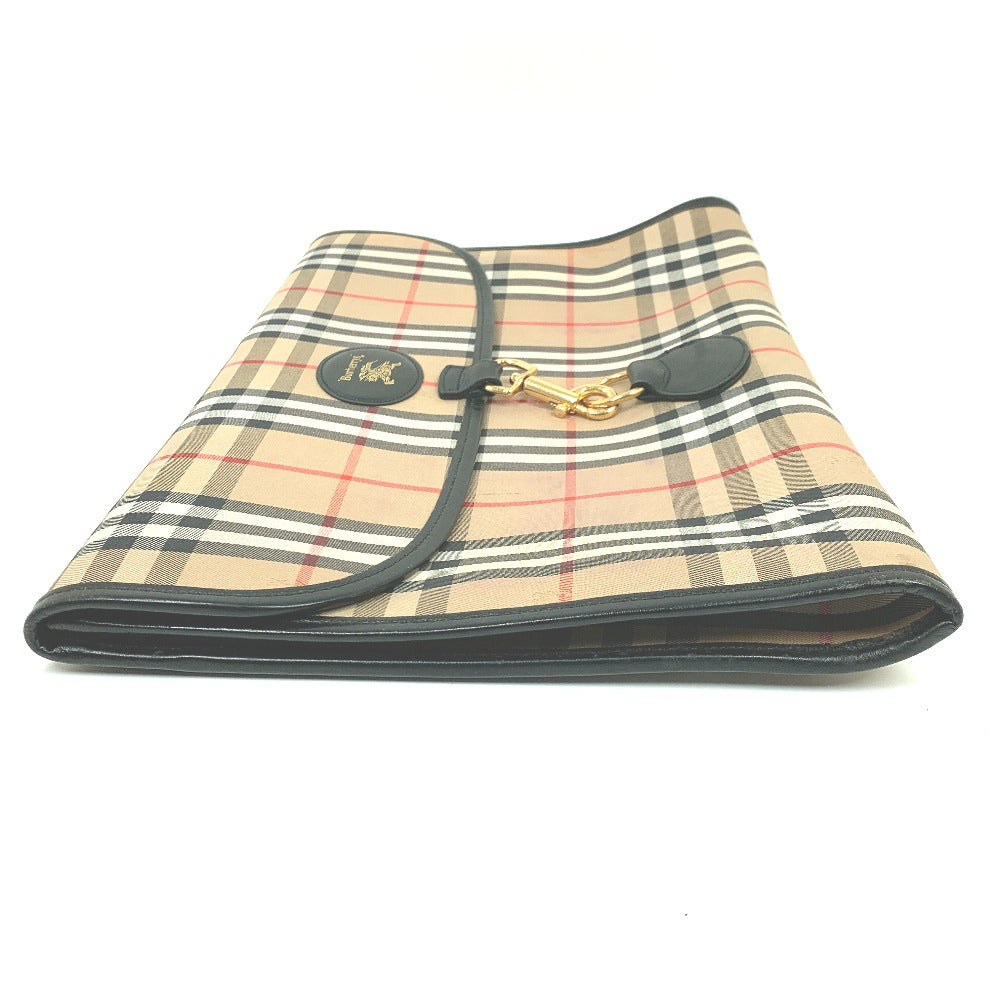 Burberry Logo Check Clutch Bag