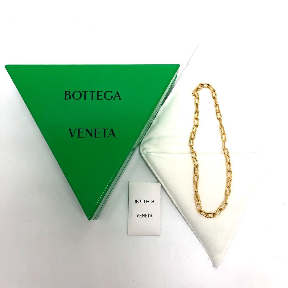 Bottega Veneta - 9182 - 23394 - 5 100% Authentic Pre - Owned SV925 Gold - Tone Necklace – Circa 2010s – Designed by Tomas Maier – Made in Italy - LLUXE.CA