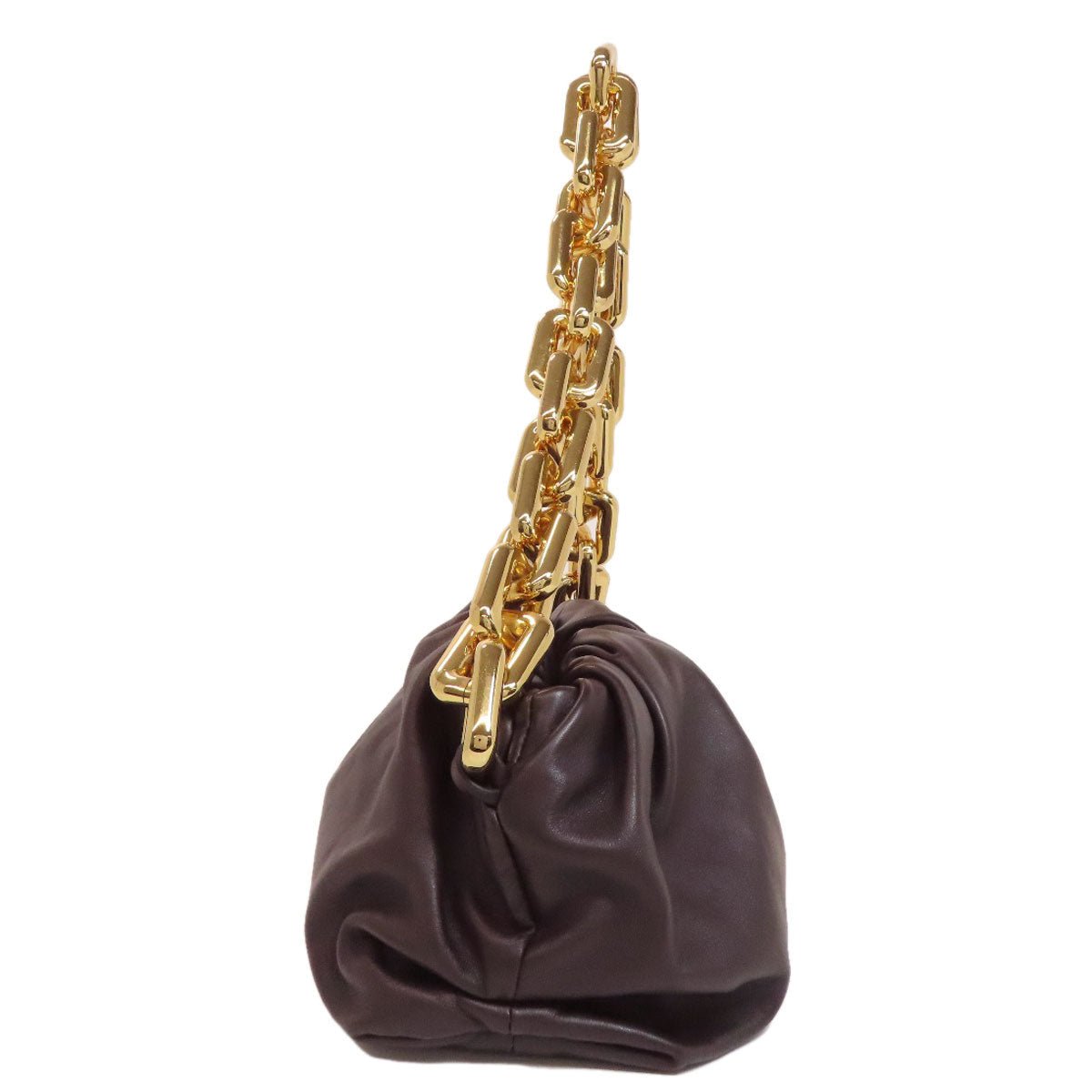 Bottega Veneta by Daniel Lee Chain Pouch Bag in Brown Calfskin with Gold Chain – Italy, Circa 2020 – Pre - Owned, 100% Authentic (Genuine) Item No.75514244 - LLUXE.CA
