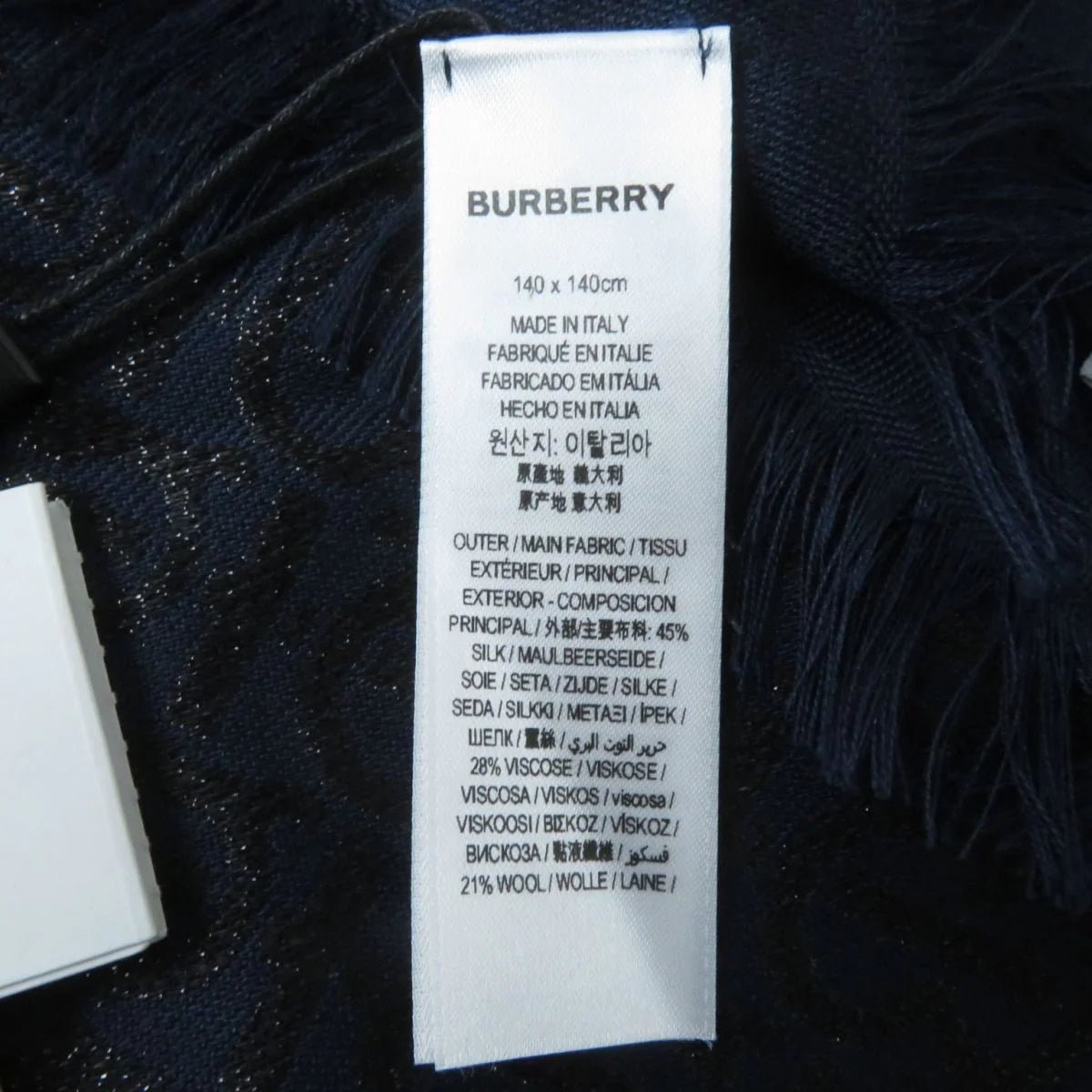 BURBERRY – Silk & Wool Blend Shawl – Riccardo Tisci – c. 2019 – 100% Authentic Pre - Owned - LLUXE.CA