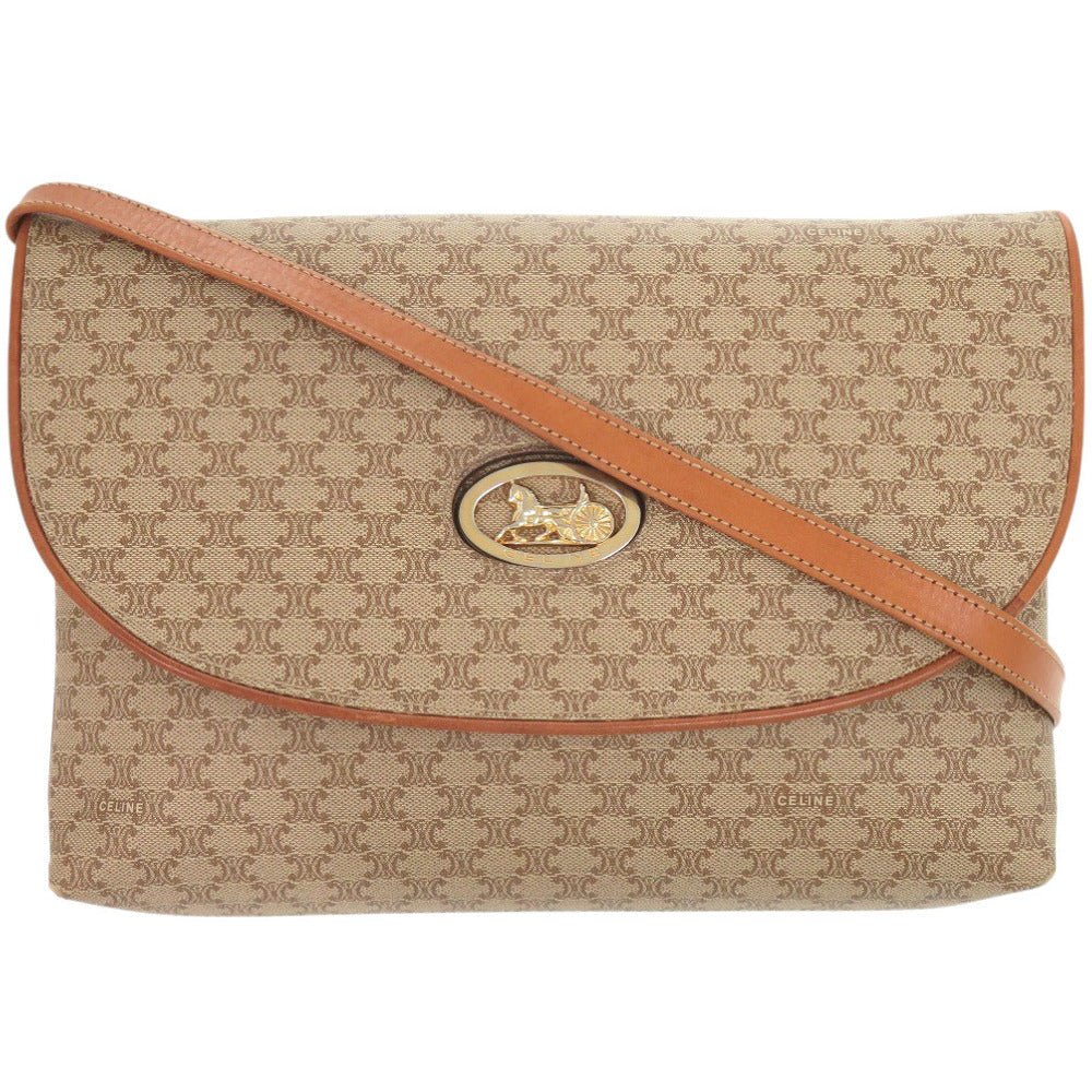 CELINE – Shoulder Bag – Macadam – Beige PVC & Leather – Michael Kors Era – Circa 2003–2008 – 100% Authentic Pre - Owned - LLUXE.CA
