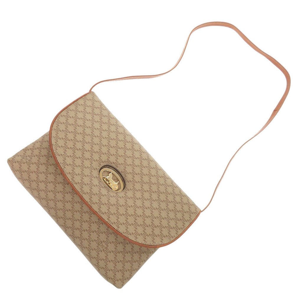 CELINE – Shoulder Bag – Macadam – Beige PVC & Leather – Michael Kors Era – Circa 2003–2008 – 100% Authentic Pre - Owned - LLUXE.CA