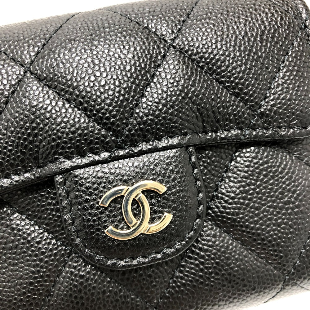 CHANEL AP0238 Wallet on Chain in Black Caviar Leather – COCO Mark Matelassé, Item No.3109 - 23331 - 1 Designed by Karl Lagerfeld, 2010s, 100% Authentic Pre - Owned - LLUXE.CA
