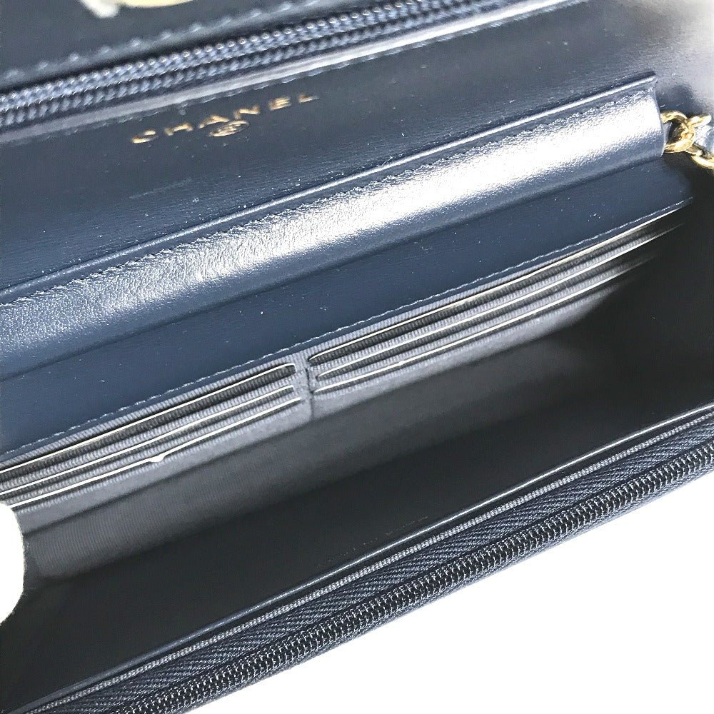 CHANEL AP0250 Long Wallet on Chain in Denim Blue Matelassé – Quilted ,Designed by Karl Lagerfeld, 2020s, 100% Authentic Pre - Owned item No. 30860 - 22790 - 1 Never used / store - fresh see - LLUXE.CA