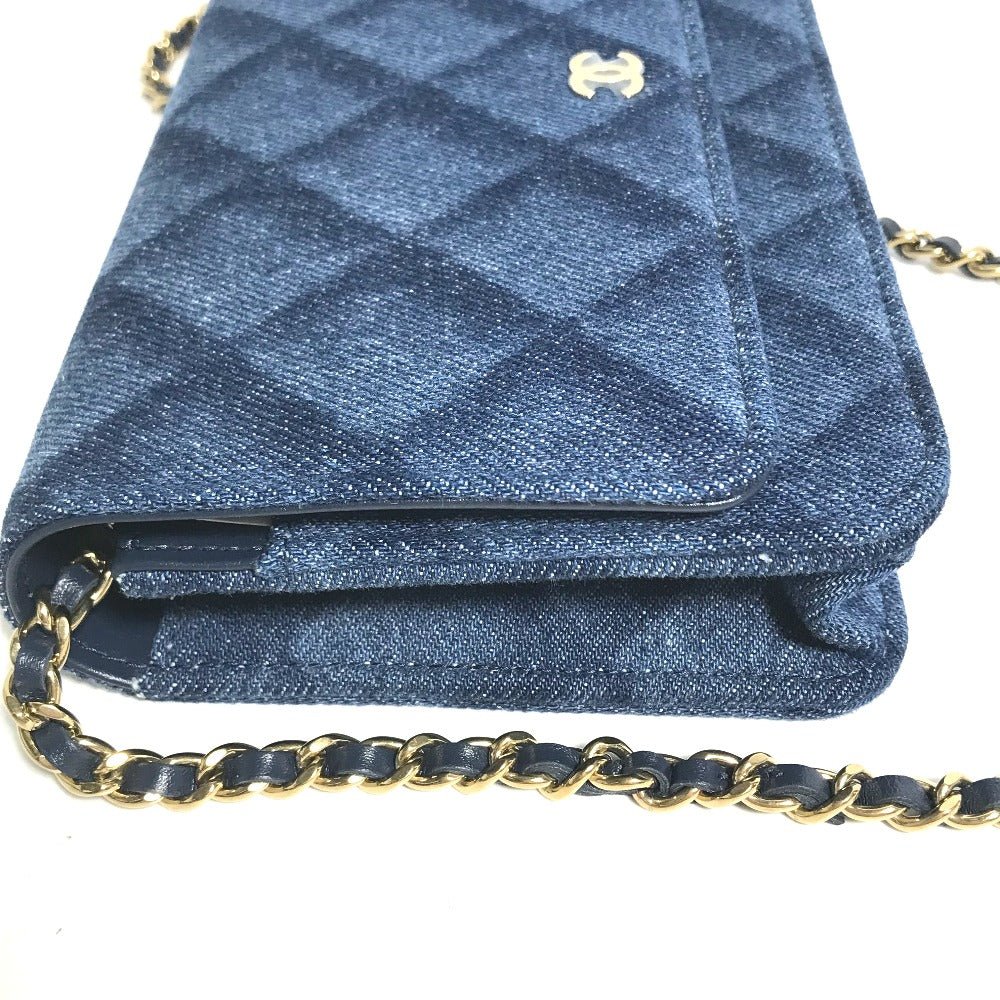 CHANEL AP0250 Long Wallet on Chain in Denim Blue Matelassé – Quilted ,Designed by Karl Lagerfeld, 2020s, 100% Authentic Pre - Owned item No. 30860 - 22790 - 1 Never used / store - fresh see - LLUXE.CA