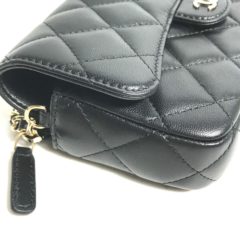 CHANEL AP2096 COCO Mark Phone Case Wallet on Chain in Black Lambskin – Matelassé Quilted, Item No. KO - 231114 - 29 Designed by Karl Lagerfeld (circa 2019), 100% Authentic Pre - Owned - LLUXE.CA