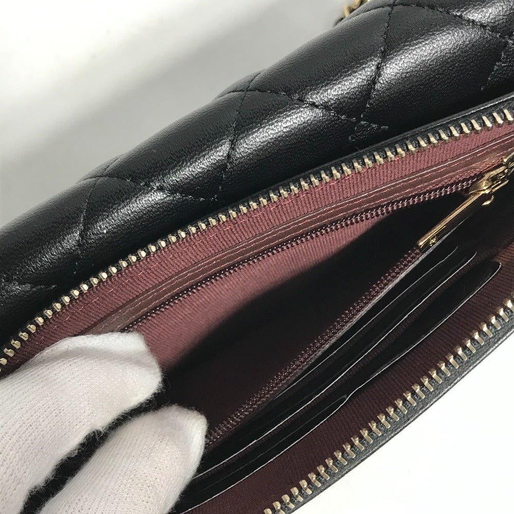 CHANEL AP2096 COCO Mark Phone Case Wallet on Chain in Black Lambskin – Matelassé Quilted, Item No. KO - 231114 - 29 Designed by Karl Lagerfeld (circa 2019), 100% Authentic Pre - Owned - LLUXE.CA