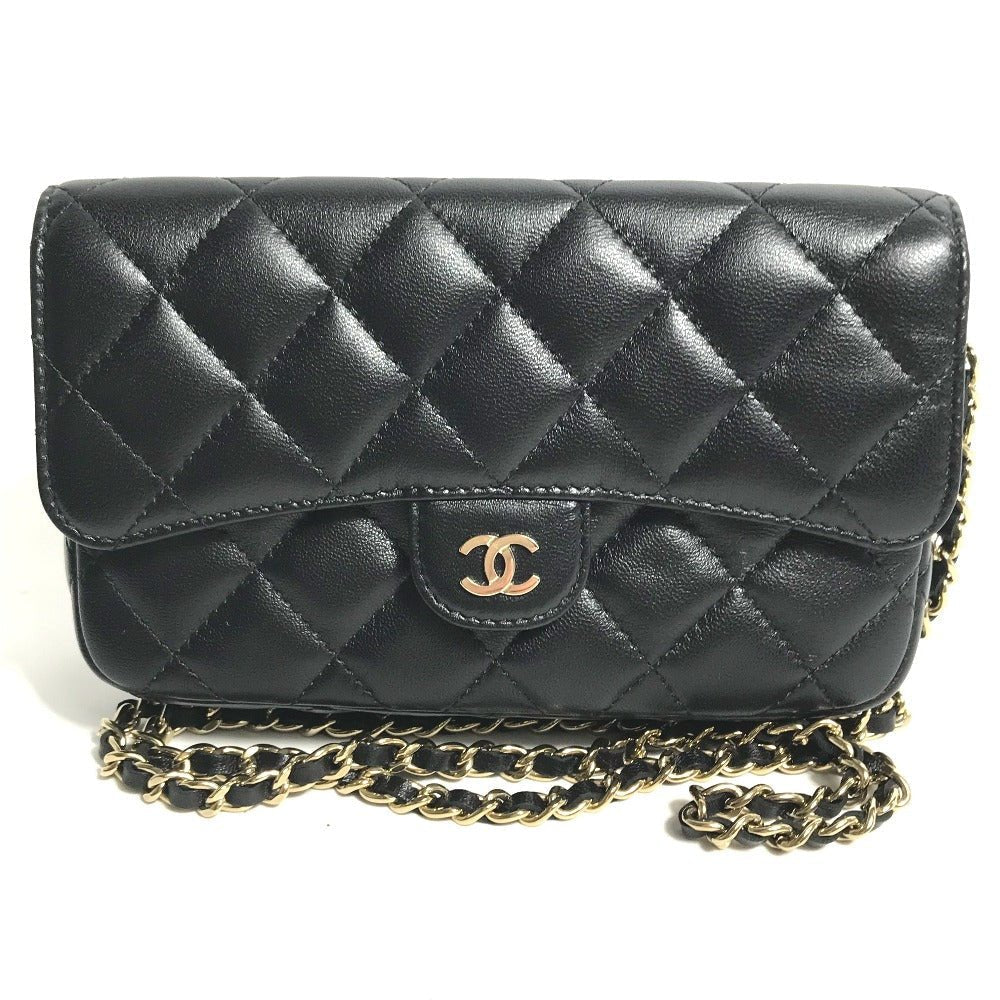 CHANEL AP2096 COCO Mark Phone Case Wallet on Chain in Black Lambskin – Matelassé Quilted, Item No. KO - 231114 - 29 Designed by Karl Lagerfeld (circa 2019), 100% Authentic Pre - Owned - LLUXE.CA