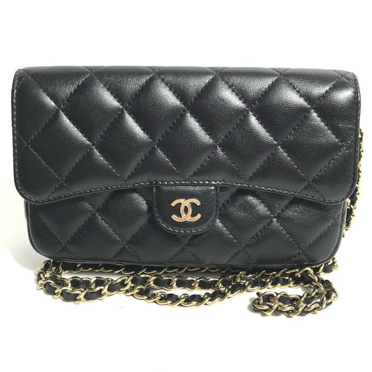 CHANEL AP2096 COCO Mark Phone Case Wallet on Chain in Black Lambskin – Matelassé Quilted, Item No. KO - 231114 - 29 Designed by Karl Lagerfeld (circa 2019), 100% Authentic Pre - Owned - LLUXE.CA