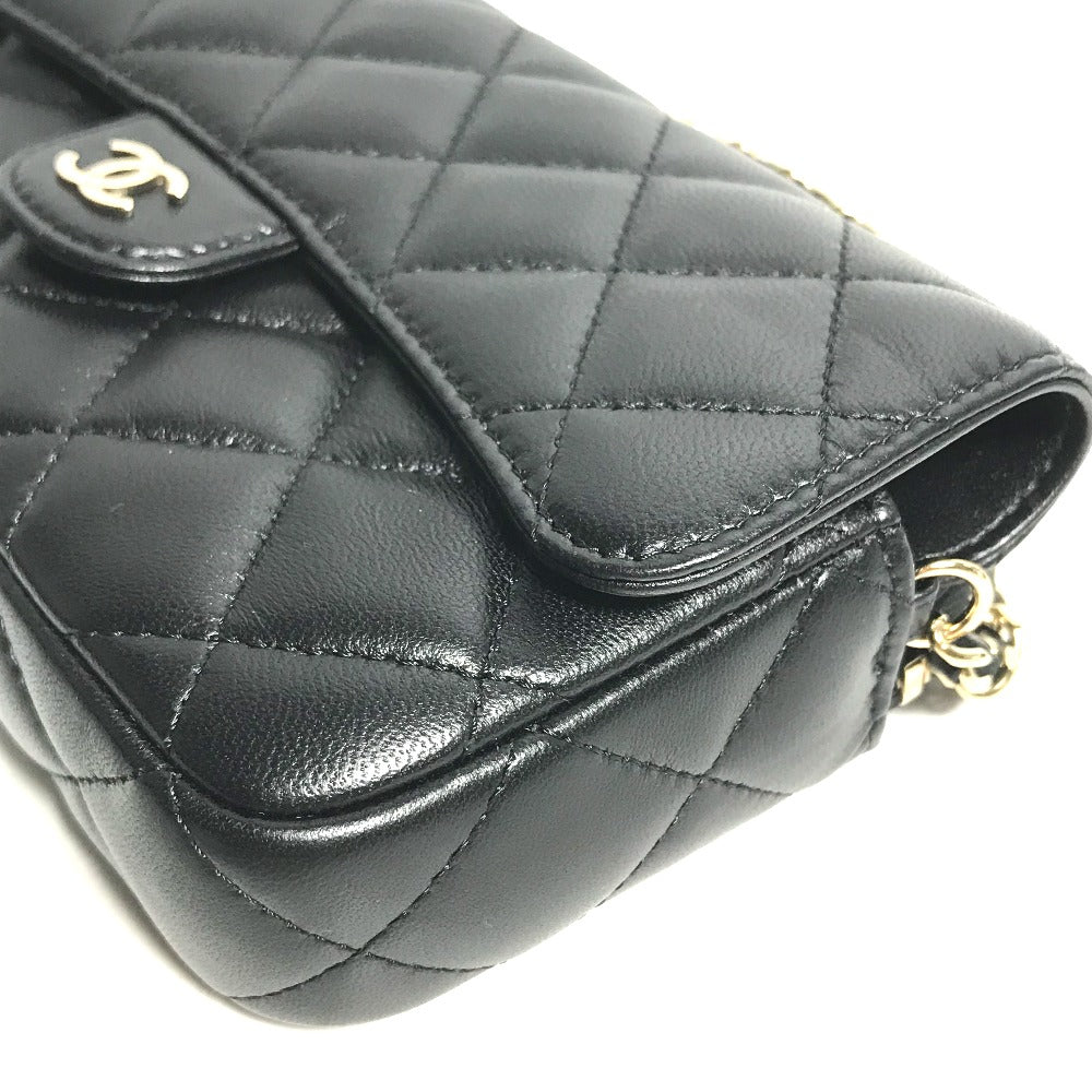 CHANEL AP2096 COCO Mark Phone Case Wallet on Chain in Black Lambskin – Matelassé Quilted, Item No. KO - 231114 - 29 Designed by Karl Lagerfeld (circa 2019), 100% Authentic Pre - Owned - LLUXE.CA
