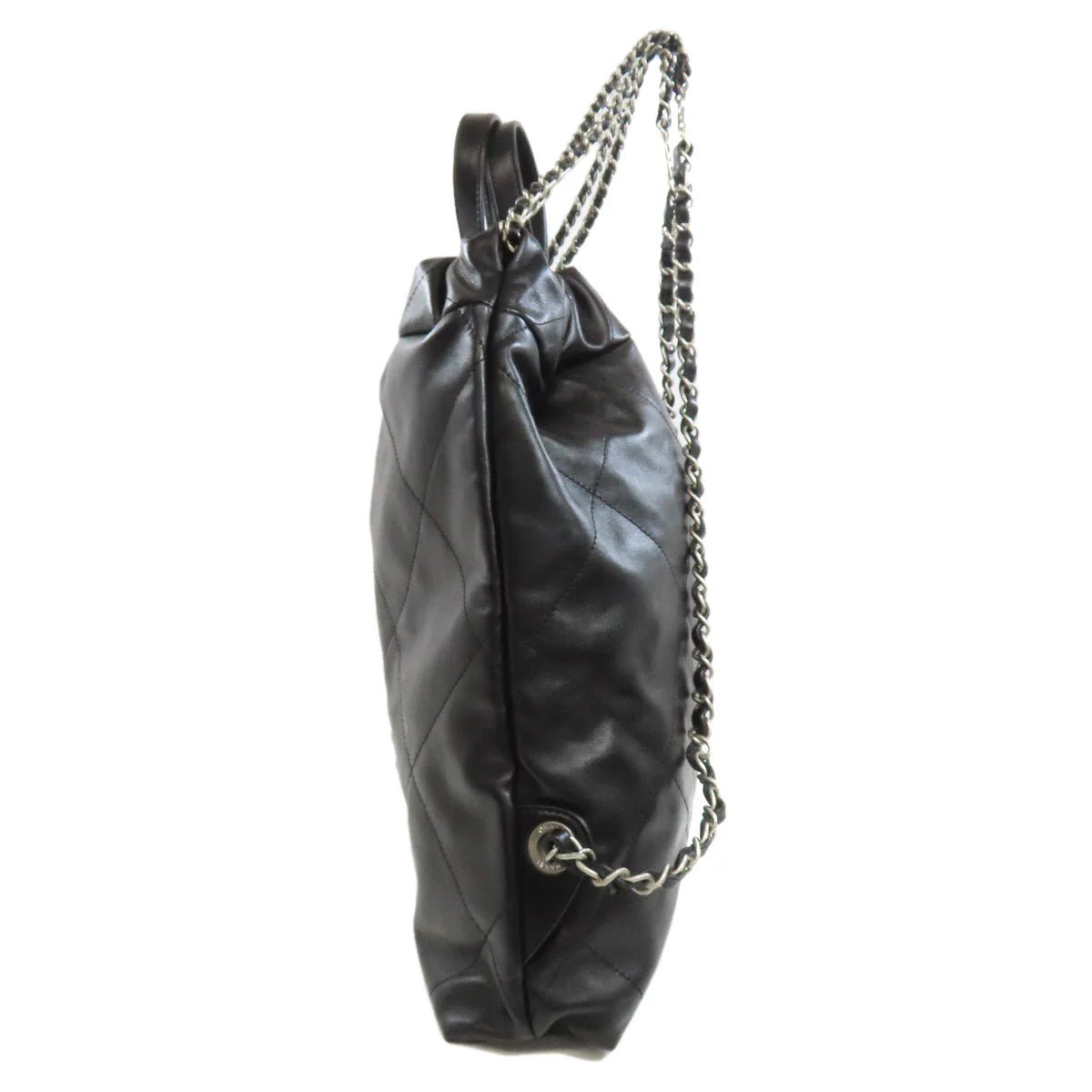 CHANEL – Backpack – Chanel 22 Backpack Silver Metal – Virginie Viard – 2022 – 100% Authentic Pre - Owned - LLUXE.CA