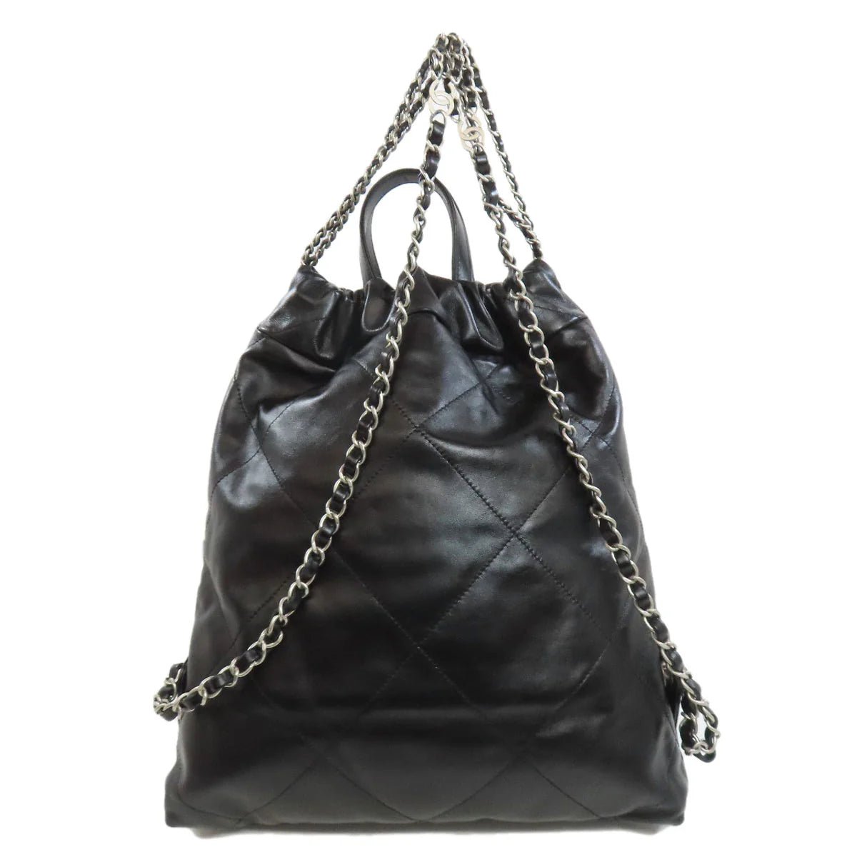 CHANEL – Backpack – Chanel 22 Backpack Silver Metal – Virginie Viard – 2022 – 100% Authentic Pre - Owned - LLUXE.CA