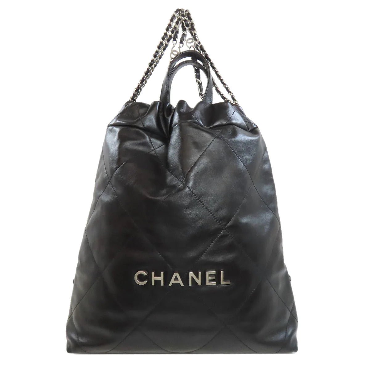 CHANEL – Backpack – Chanel 22 Backpack Silver Metal – Virginie Viard – 2022 – 100% Authentic Pre - Owned - LLUXE.CA