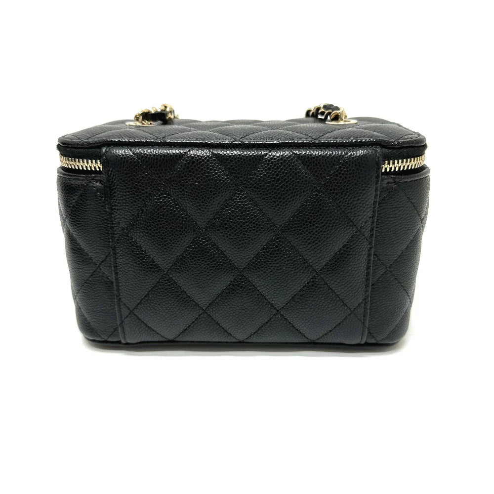 CHANEL – Matrasse Vanity Shoulder Bag – Model No. AP1341 – COCO Mark – Caviar Skin – Black – Late - 1990s (c. 1996–1997) – Karl Lagerfeld Era – 100% Authentic Pre - Owned - LLUXE.CA