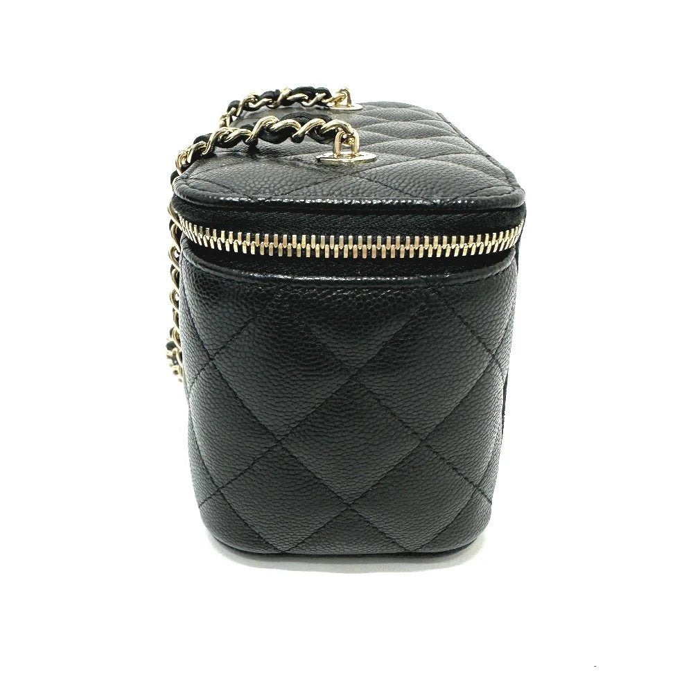 CHANEL – Matrasse Vanity Shoulder Bag – Model No. AP1341 – COCO Mark – Caviar Skin – Black – Late - 1990s (c. 1996–1997) – Karl Lagerfeld Era – 100% Authentic Pre - Owned - LLUXE.CA