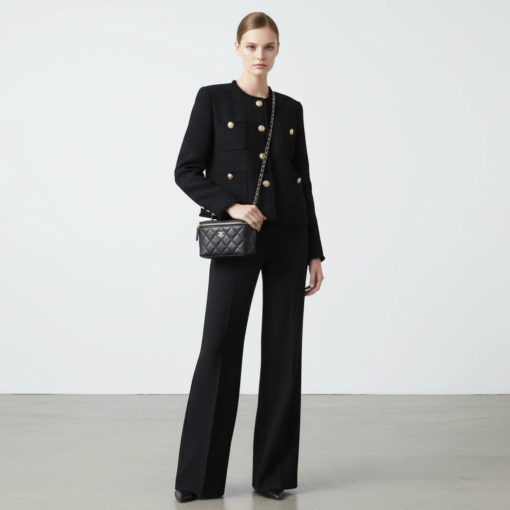 CHANEL – Matrasse Vanity Shoulder Bag – Model No. AP1341 – COCO Mark – Caviar Skin – Black – Late - 1990s (c. 1996–1997) – Karl Lagerfeld Era – 100% Authentic Pre - Owned - LLUXE.CA