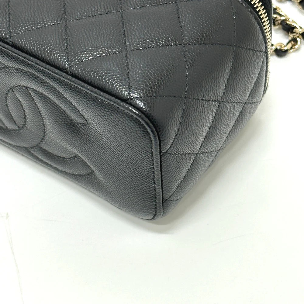 CHANEL – Matrasse Vanity Shoulder Bag – Model No. AP1341 – COCO Mark – Caviar Skin – Black – Late - 1990s (c. 1996–1997) – Karl Lagerfeld Era – 100% Authentic Pre - Owned - LLUXE.CA