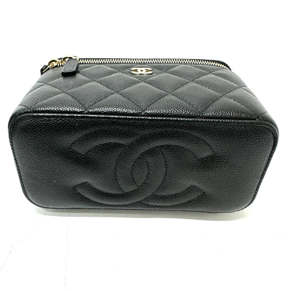 CHANEL – Matrasse Vanity Shoulder Bag – Model No. AP1341 – COCO Mark – Caviar Skin – Black – Late - 1990s (c. 1996–1997) – Karl Lagerfeld Era – 100% Authentic Pre - Owned - LLUXE.CA