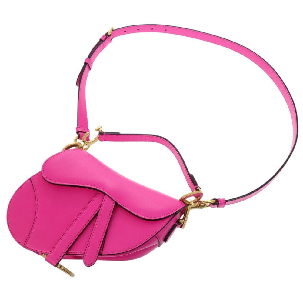 Christian Dior Saddle Bag in Passion Pink Leather (Year: Circa 2021, by Maria Grazia Chiuri) – Pre - Owned, 100% Authentic - LLUXE.CA